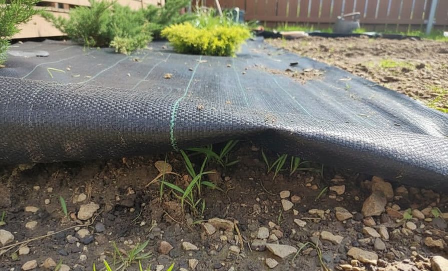 Bändchengewebe auf unebenem Untergrund